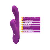 Viben Dazzle Rechargeable Thumping Rabbit in Berry VIBRATORS-RABBIT